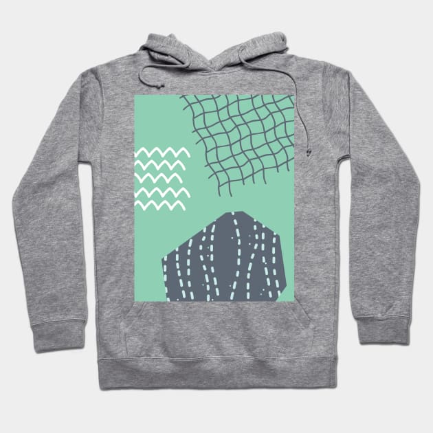 White underwater waves and grid Hoodie by essskina